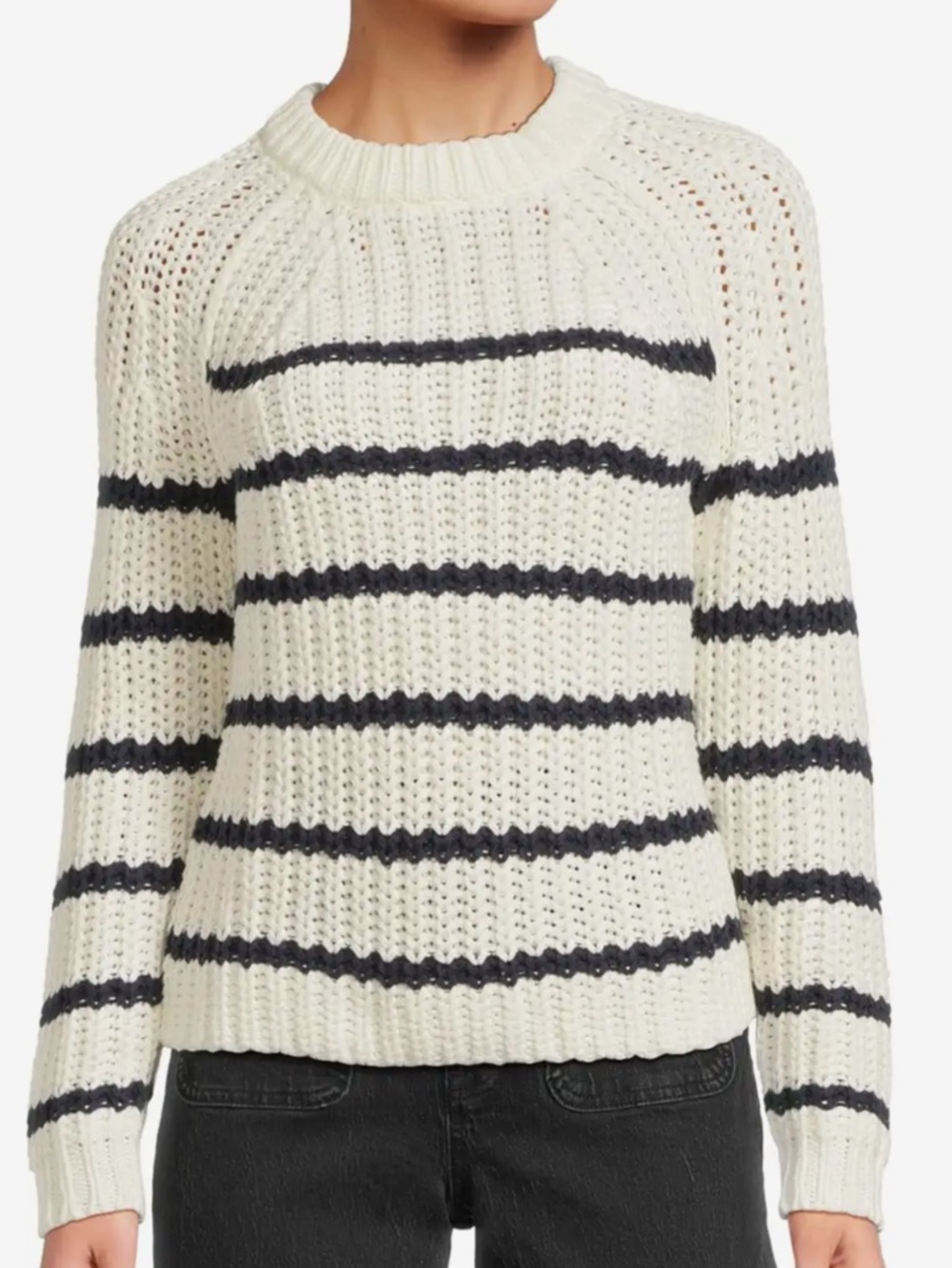 Tommy Bahama Zoe Cotton Striped Crewneck Sweater NWT M